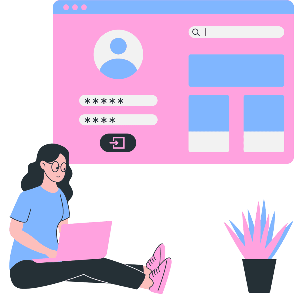 Illustaration Of Registration with female Avatar