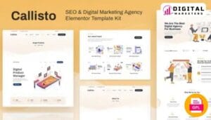 Callisto SEO & Marketing Agency Template Kit Homepage Preview