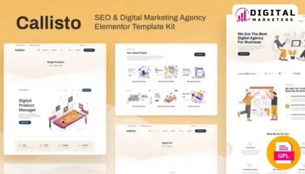 Callisto SEO & Marketing Agency Template Kit Homepage Preview