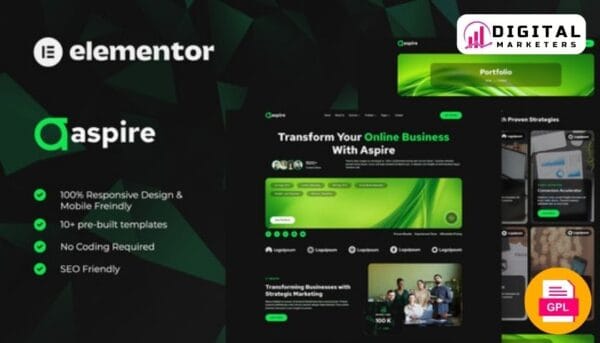 Aspire Digital Marketing Elementor Template Kit [GPL]