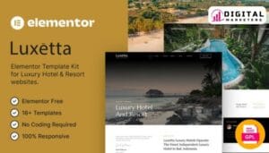 Luxetta Luxury Hotel & Resort Elementor Template Kit [GPL]