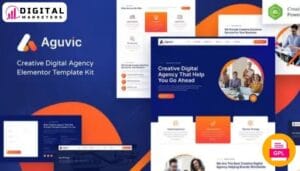 Aguvic Creative Digital Agency Elementor Template Kit [GPL]