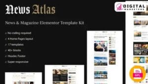 News Atlas News & Magazine Elementor Template Kit [GPL]