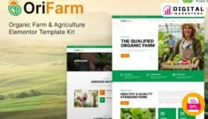 OriFarm Organic Farm & Agriculture Elementor Template Kit [GPL]