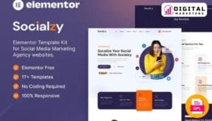 SocialZy Social Media Marketing Elementor Template Kit [GPL]
