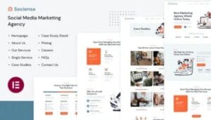 Sociense Social Media Marketing Agency Elementor Template Kit [GPL]