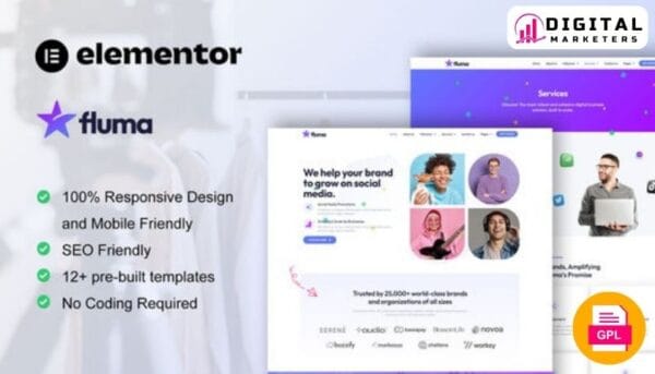 Fluma Digital Agency Elementor Template Kit [GPL]