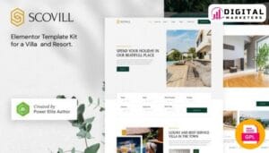 Scovill Villa and Resort Elementor Template Kit [GPL]