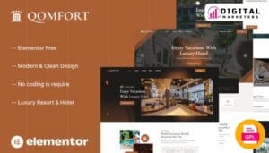 Qomfort Luxury Resort & Hotel Elementor Template Kit [GPL]
