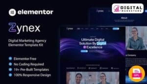 Zynex Digital Marketing Agency Elementor Template Kit [GPL]