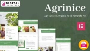 Agrinice Agriculture & Organic Food Elementor Template Kit [GPL]