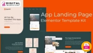 Appiah App Landing Page Elementor Template Kit [GPL]
