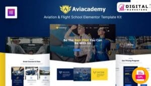 Aviacademy Aviation & Flight School Elementor Template Kit [GPL]