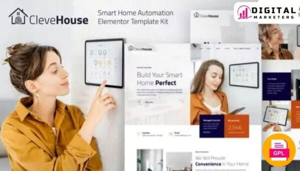 CleveHouse Smart Home Automation Elementor Template Kit [GPL]