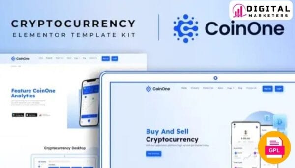 CoinOne Cryptocurrency Elementor Template Kit [GPL]