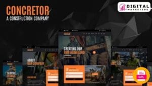 Concretor Construction Company Elementor Template Kit [GPL]