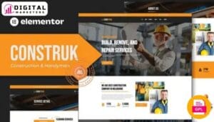 Construk Construction & Handyman Elementor Template Kit [GPL]