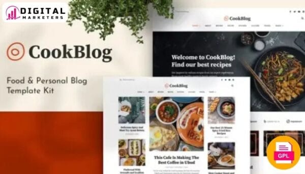 CookBlog Food & Personal Blog Elementor Template Kit [GPL]