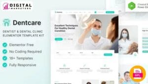 Dentcare Dentist & Dental Clinic Elementor Template Kit [GPL]