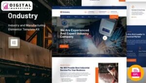 Ondustry Industry & Manufacturing Elementor Template Kit [GPL]