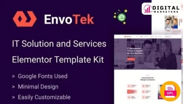EnvoTek IT Solution and Services Elementor Template Kit [GPL]