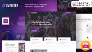 Evenizer Event Planner & Organizer Elementor Template Kit [GPL]