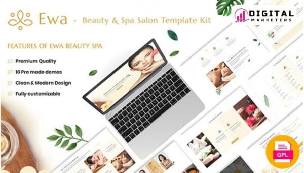 Ewa Beauty & Spa Salon Elementor Template Kit [GPL]