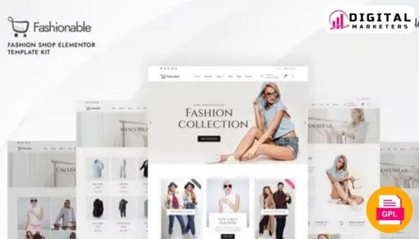 Fashionable Fashion Shop Elementor Template Kit [GPL]