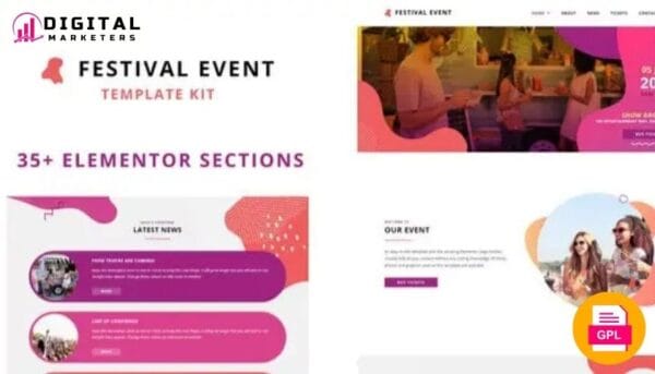 Festival Event Elementor Template Kit [GPL]