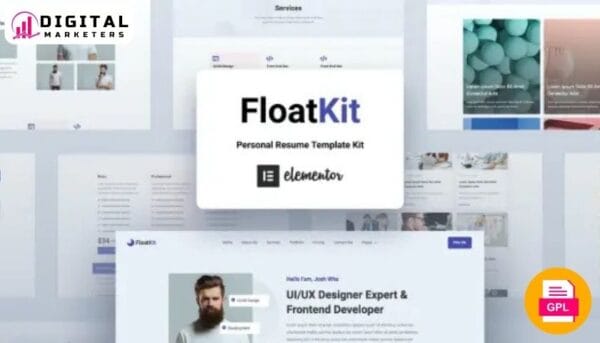 FloatKit Personal Resume Elementor Template Kit [GPL]