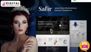 Safir Jewelry Store WooCommerce Elementor Template Kit [GPL]