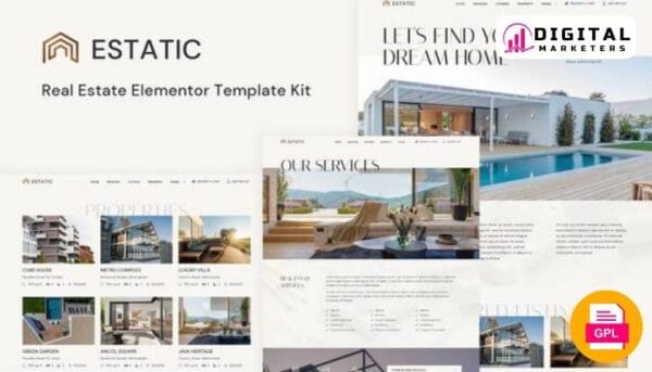 Estatic Real Estate Elementor Template Kit [GPL]