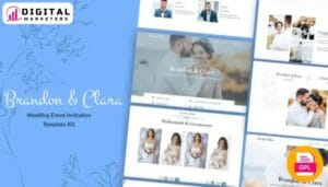 Brandon & Clara Wedding Invitation Website Kit [GPL]