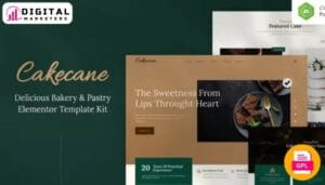 Cakecane - Cake & Pastry Elementor Template Kit [GPL]