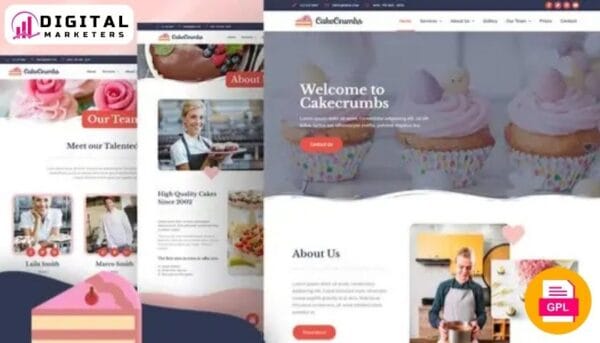 Cakecrumbs - Bakery Elementor Template Kit [GPL]