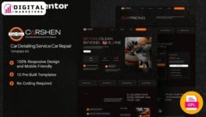 Carshen - Car Detailing Service & Car Repair Elementor Template Kit [GPL]