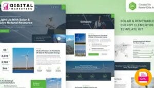 Dometric - Solar & Renewable Energy Elementor Template Kit [GPL]