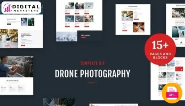 Drone Media - Aerial Photography & Videography Elementor Template Kit [GPL]