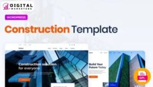 Dustro Construction Company Elementor Template Kit - Build Your Construction Website [GPL]