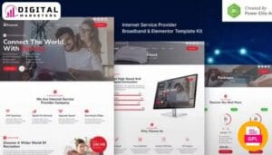 Evernet Broadband Internet Service Provider Elementor Template Kit [GPL]