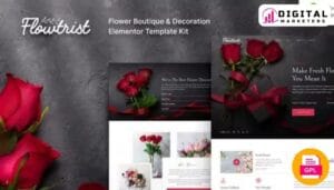 Flowtrist Flower Boutique Florist Elementor Template Kit | Florist [GPL]
