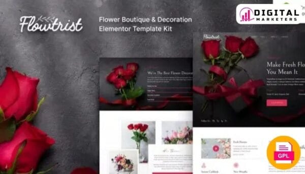 Flowtrist Flower Boutique Florist Elementor Template Kit | Florist [GPL]
