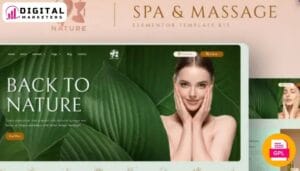 Nature Spa Massage Elementor Template Kit | Spa & Massage Therapy [GPL]