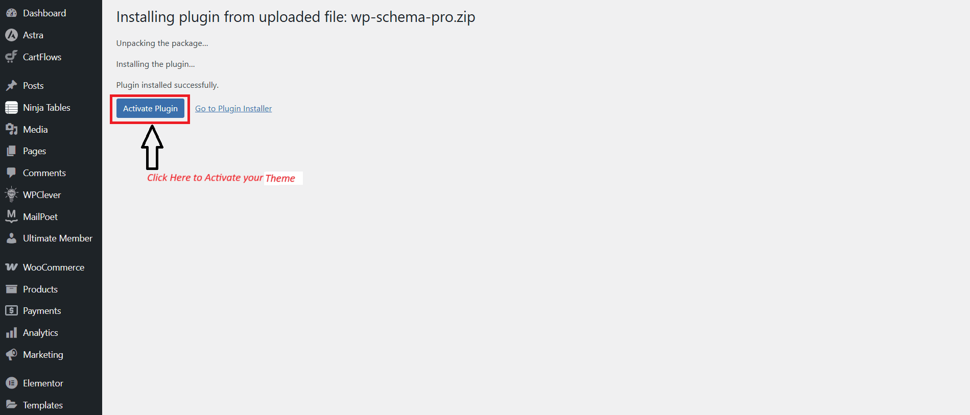 How to Activate the Theme after Uploading.