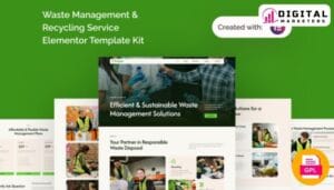 Tracyle Waste Management Recycling Service Elementor Template - Go Green! [GPL]