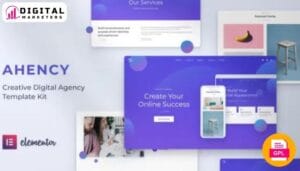Ahency - Creative Digital Agency Elementor Template Kit [GPL]