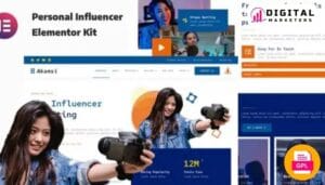 Create your influencer hub with Akamsi Personal Influencer Elementor Template Kit. [GPL]