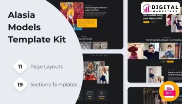 Alasia - Model Agency Elementor Template Kit [GPL]