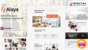 Alaya - Coworking Space Elementor Template Kit [GPL]