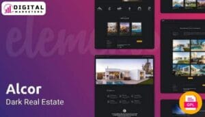 Alcor - Dark Real Estate Elementor Template Kit [GPL]